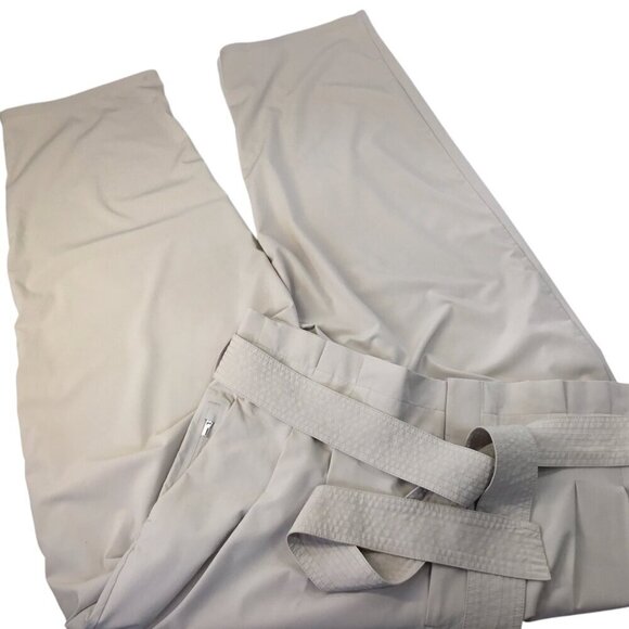 Athleta Skyline Pant II Pants Women's 18 Paperbag Waist Belted Beige High Rise - Picture 2 of 8